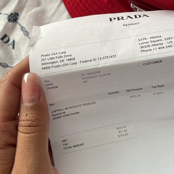 COPY - Red Prada bucket hat - Picture 7 of 7